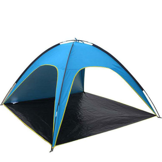Polyester silver coated sunscreen waterproof quick opening 3-side ventilation camping tent