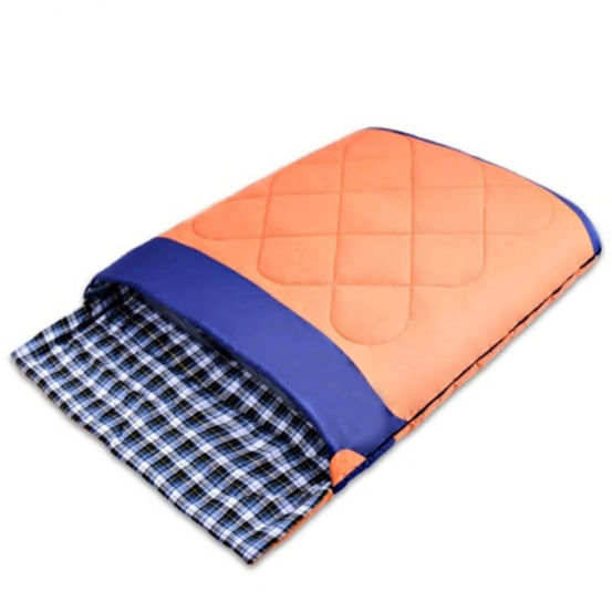 Outdoor double spring autumn winter three seasons cotton thickened adult camping sleeping bag