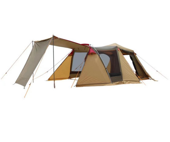 Outdoor tent camping 3-4 people double layer family travel camping multiplayer beach tent