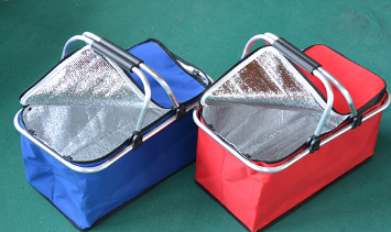 New Fashion Storage Baskets Foldable Insulated Cooler Polyester Picnic Bag