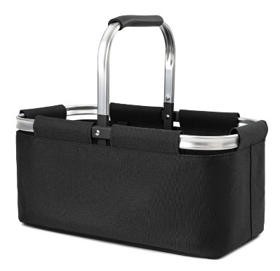 Large Foldable Portable Shopping Basket Outdoor Insulated Picnic Bag with Padded Handles