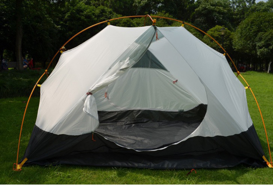 Outdoor camping ultralight double 15D silicon coated double layer rainproof and windproof camping tent
