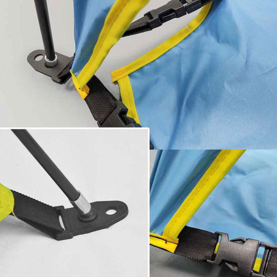 Polyester silver coated sunscreen waterproof quick opening 3-side ventilation camping tent