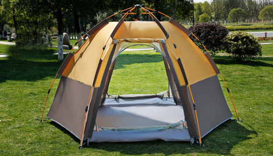 5-8person hexagon multi-person automatic rainproof tent camping wild camping family leisure tent