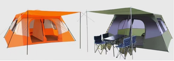 Outdoor tent 5-8 people double-layer rainproof thickened two-bedroom one-room camping tent