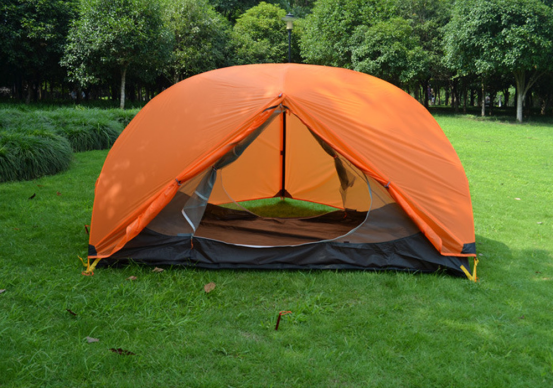 Outdoor camping ultralight double 15D silicon coated double layer rainproof and windproof camping tent