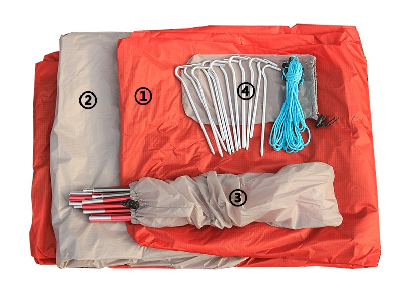 Cloud Up 2 Upgraded Ultralight 2 Man tent 20D nylon Double Layers Aluminum Pole Outdoor winter Camping Tent Cot