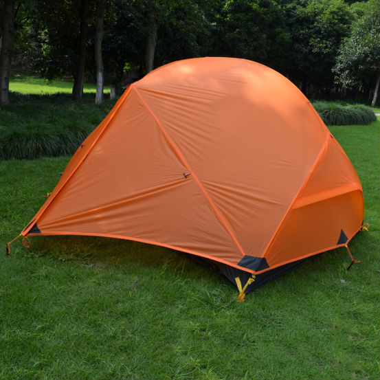 Outdoor camping ultralight double 15D silicon coated double layer rainproof and windproof camping tent