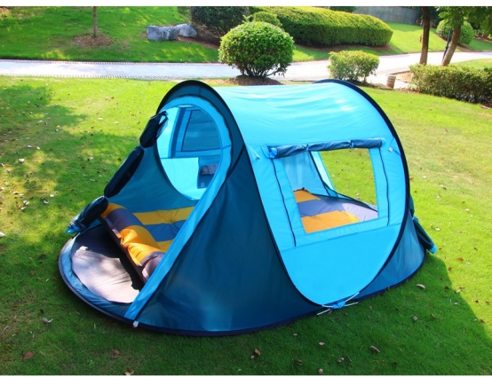 Full automatic outdoor hand throwing automatic quick opening wind, rain and sun proof camping tent