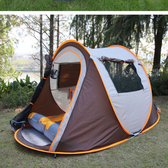 Full automatic outdoor hand throwing automatic quick opening wind, rain and sun proof camping tent