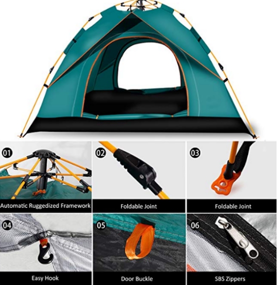 High quality picnic outdoor Oxford cloth tents for family portable waterproof automatic camping tent