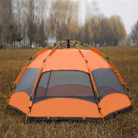 3-4 people outdoor double automatic speed open beach rainproof camp outdoor camping tourist tent