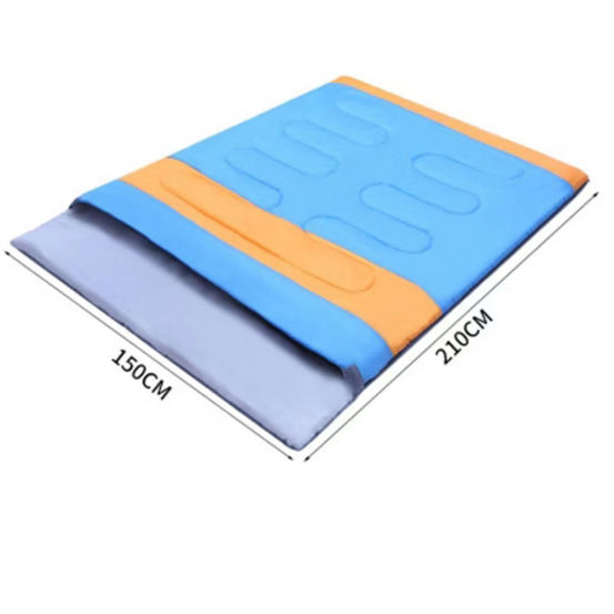 Outdoor double spring autumn winter three seasons cotton thickened adult camping sleeping bag