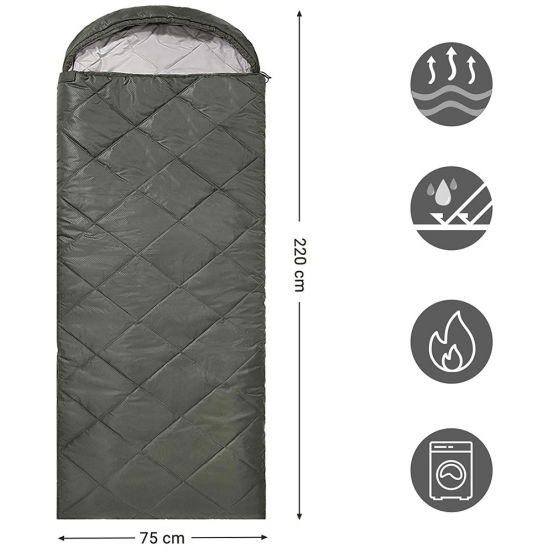 Outdoor 4 seasons portable lightweight ultrasonic stitch sleeping bag with compression sack