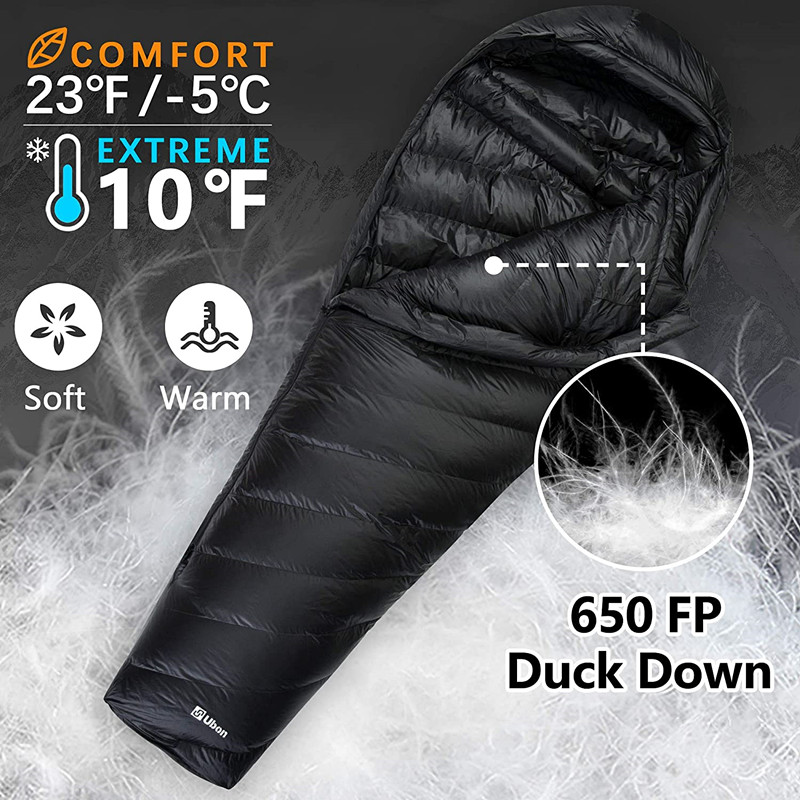 Outdoor Camping Hiking 800g Filling Duck Goose Down Sleeping Bag