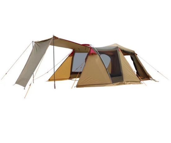 Outdoor tent camping 3-4 people double layer family travel camping multiplayer beach tent