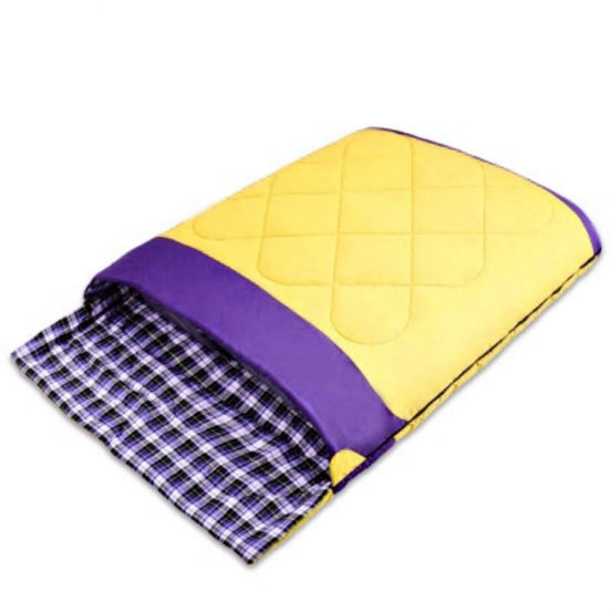 Outdoor double spring autumn winter three seasons cotton thickened adult camping sleeping bag