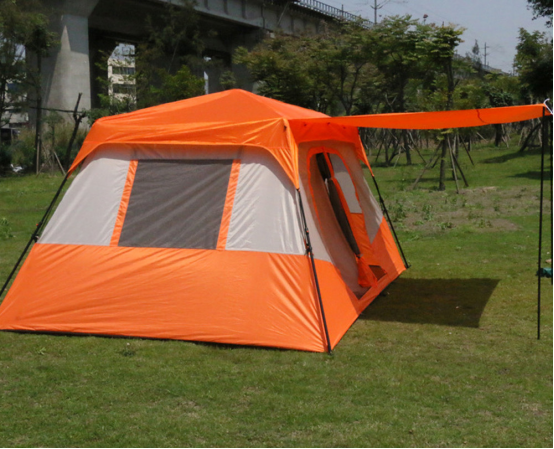 Outdoor tent 5-8 people double-layer rainproof thickened two-bedroom one-room camping tent