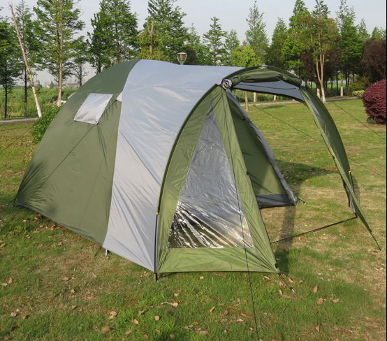 4 person double layer outdoor tent waterproof and windproof tent
