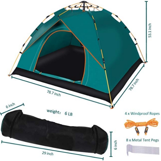 High quality picnic outdoor Oxford cloth tents for family portable waterproof automatic camping tent