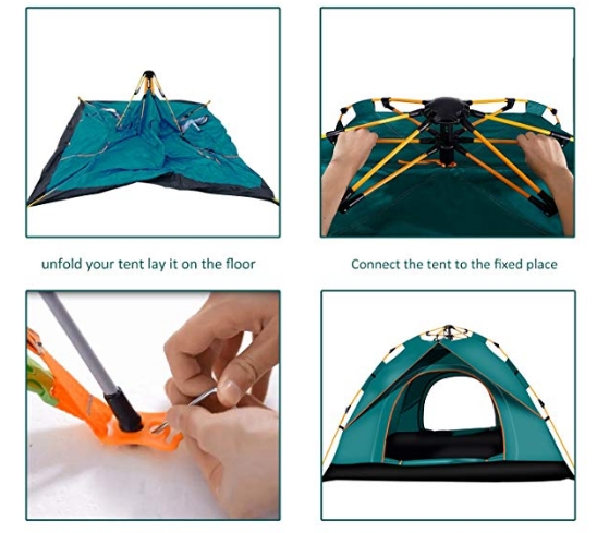 High quality picnic outdoor Oxford cloth tents for family portable waterproof automatic camping tent