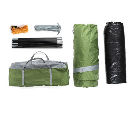 Outdoor supplies 3-4 people double layer one room one hall tunnel tent camping hand rainproof tent