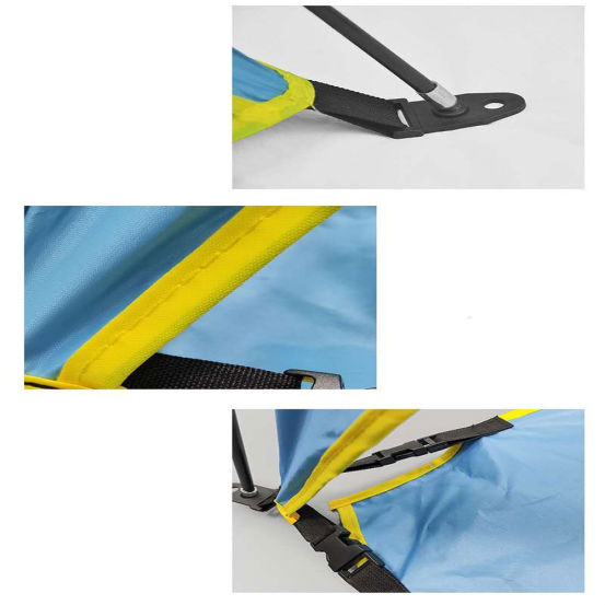 Polyester silver coated sunscreen waterproof quick opening 3-side ventilation camping tent