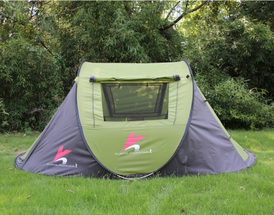 Full automatic outdoor hand throwing automatic quick opening wind, rain and sun proof camping tent