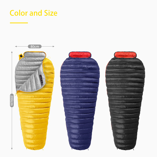Outdoor Camping Ultralight Adult Goose Down Mummy Sleeping Bag